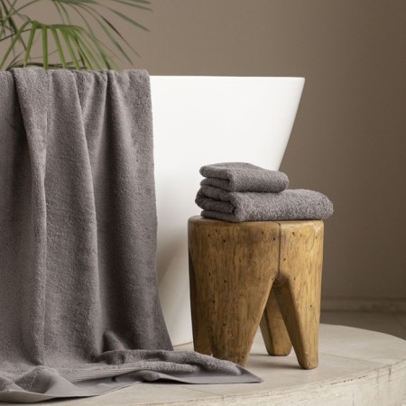 Terry towel Pasionaria "Play", 450 g, size 30x50 cm, dark gray color-1