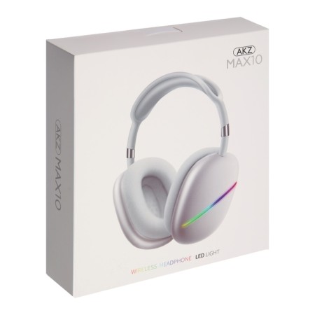 AKZ MAX10 headphones, wireless, full -size, microphone, backlight, white-9