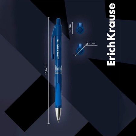 Handle Automatic MEGAPOLIS Concept, rubber emphasis, node 0.7 mm, blue ink, letter line length 1000 meters-5