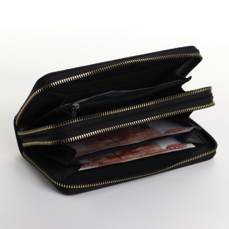 Women's wallet on lightning, black color-3