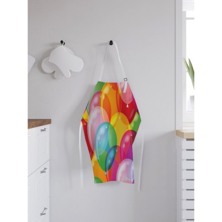 Apron kitchen with a photo print “surrounded by balls”, adjustable, size OS-1
