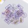 Stickers for creativity "Tags - purple flowers" set of 30 pcs 0.2x8x11 cm