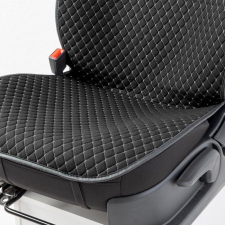 Front seats Carperformance, 2 pcs, Fiberflax (soft flax), rhombus, black-gray-5