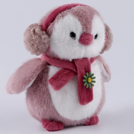 New Year's soft toy "Penguin", pink color, for the New Year-2