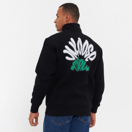Male sweatshirt is laid, the color is black, size 52 (xxl)-1