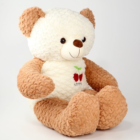 Soft toy "Bear", with a cherry, 80 cm, brown color-1