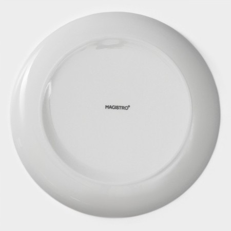 A set of plates of porcelain dining Magistro Mien, 6 objects: d = 21 cm, white color-4