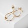Brooch "Stetoscope", white color in gold