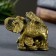 Figure "Elephant on Money" aged gold, 10x8.5x6cm
