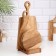 A set of cutting boards from an oak "Fantasy" with a stand, 3 pcs
