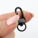 Metal carbine, 33 × 12.5 mm / 10 × 1.25 mm, 5 pcs, black matte color