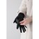 Female gloves, size 8.5, without insulation, black color