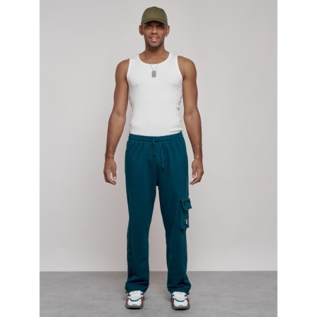 Sports male pants, size 52, blue color