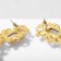 Hanging earrings "Flowering", colored in gold