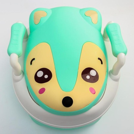 Children's pot "Raccoon", white/green color-1