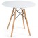 Cindy Next table (Mod, 70-80 MDF) Metal/MDF/Beech, White/Natural D80x75cm