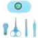 Children's manicure set (scissors, kniper, saw, tweezers), blue color