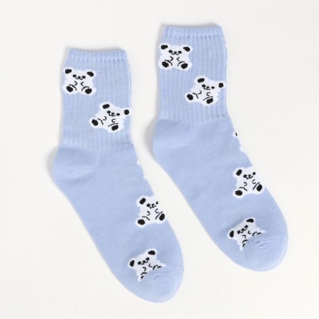 Women's socks "bears", blue color, size 23-25-1