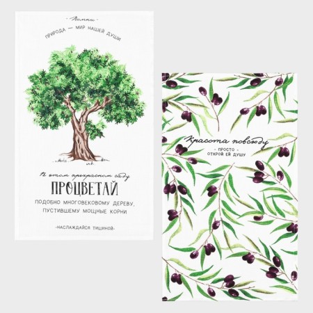 A set of kitchen towels of the share "Private", 35x60cm-2pcs, 100% cotton-1