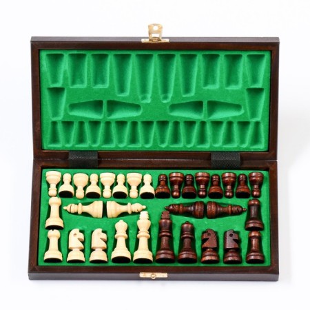 Chess Polish Madon, Manual Work, 27 x 27 cm, King H-6 cm. Pig H-2.5 cm-2