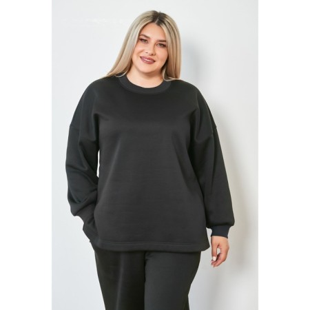 Female suit, size 62, black color-3
