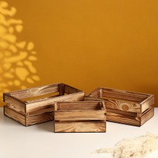 A set of wooden boxes 