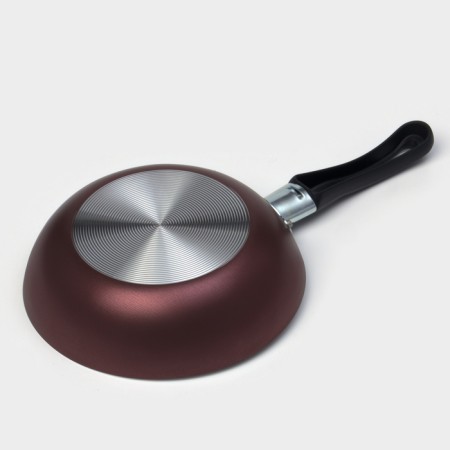 Pan "hostess", d = 16 cm, plastic handle, anti -stick coating, burgundy color-1