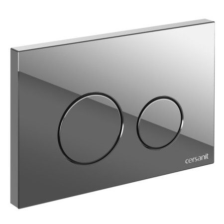 Cersanit Twins button, glossy chrome plastic, universal-2