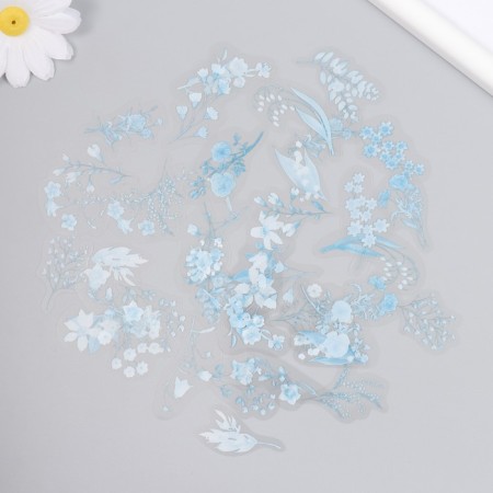 Stickers for creativity plastic "Flower branches" set 40 pcs 0.2x10x15 cm