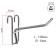 The hook on the grid is single, the color is chrome, d = 6 mm, l = 10 cm