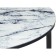 Coffee table Volopas metal, white marble/black 48x48x60 cm