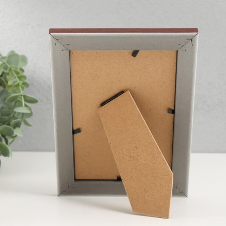 Photo frame plastic 10x15 cm "Golden waves and dots" dark tree13.5x18.5 cm-4