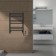 Electric heated towel rail Azario Ancona 500/800 square, 9 sections, Dimmer right, black 104