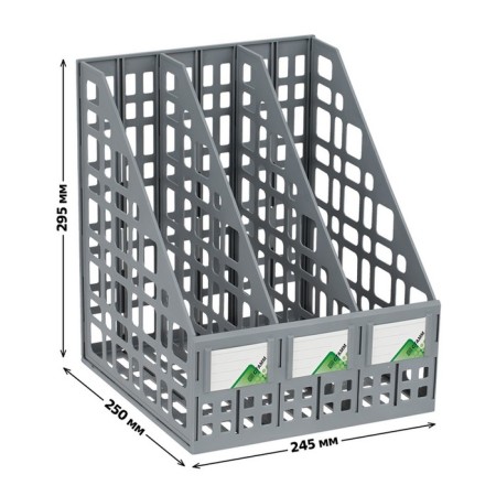 Settlement, vertical, 3 compartments, gray, gray-1