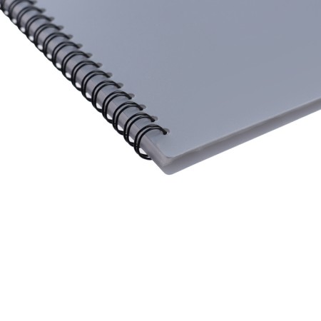Folder 30 inserts on spirals, A4, 600 μm, Erichkrause "Ice Metallic Ideas", texture "Sand", gray, mix-6
