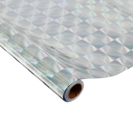 Film Self -adhesive holography 1013 squares 0.45 m x 3 m., 3 mkr., Silver