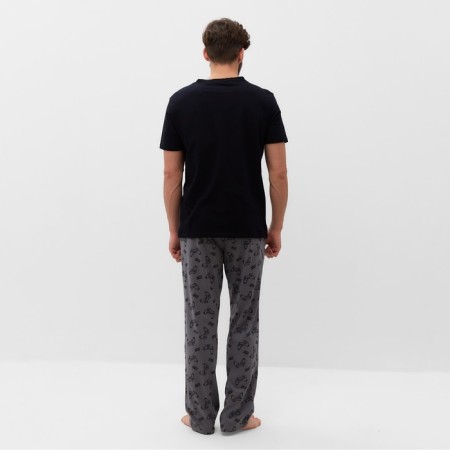 Pajama men's kaftan "game" size 54, black-4