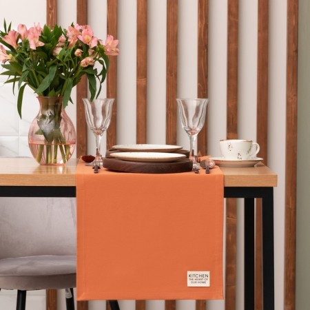 The path to the table Ethel Kitchen 40x150 cm, orange color, 100% cotton, sarzha 220 g/m2