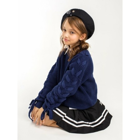 Свитер для девочки Amarobaby Knit Wear, рост 140 см, цвет синий-13