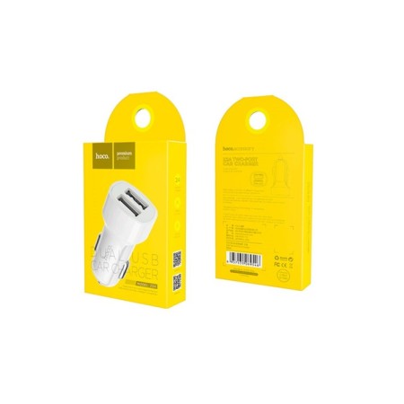 Automobile charger Hoco Z2A, 2 USB, 2.4 A, white-8