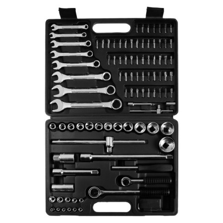 A set of tools in the case of the tundra, automobile, 1/2 "and 1/4", 98 items-1
