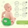 Reusable diaper "our bunny", green color