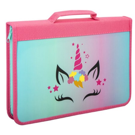 Brauberg A4 lightning folder with a pen, with an organizer, 1 department, "Unicorn", 271447-2