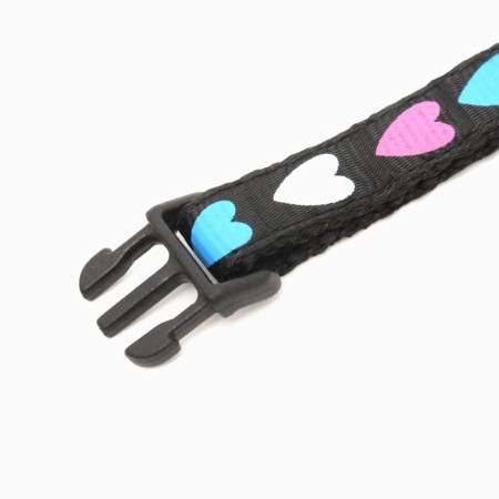 The two -layer collar with the Fastex "Hearts" 30 x 1 cm, black-4