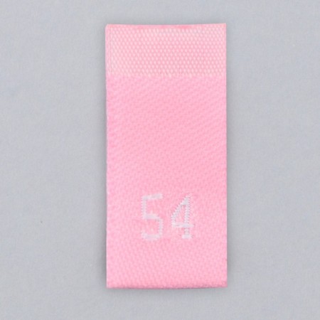 Textile strip "54", 4.6 x 1.1 cm, pink color-2
