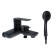 ACCOONA A63207F bath mixer, single -leaf, pour 158 mm, shower set, black