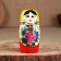 Matryoshka "Lydia", red scarf, 5 puppet, 18 cm, mix