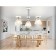 Suspended chandelier Ambrella Light, Traditional, TR9091, 3HE27, white color, chrome