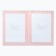 Certificate of marriage "pink with sparkles" embossing, 23.5 x 31.3 cm.
