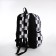 Youth backpack from textiles, 3 pockets, gray/black color